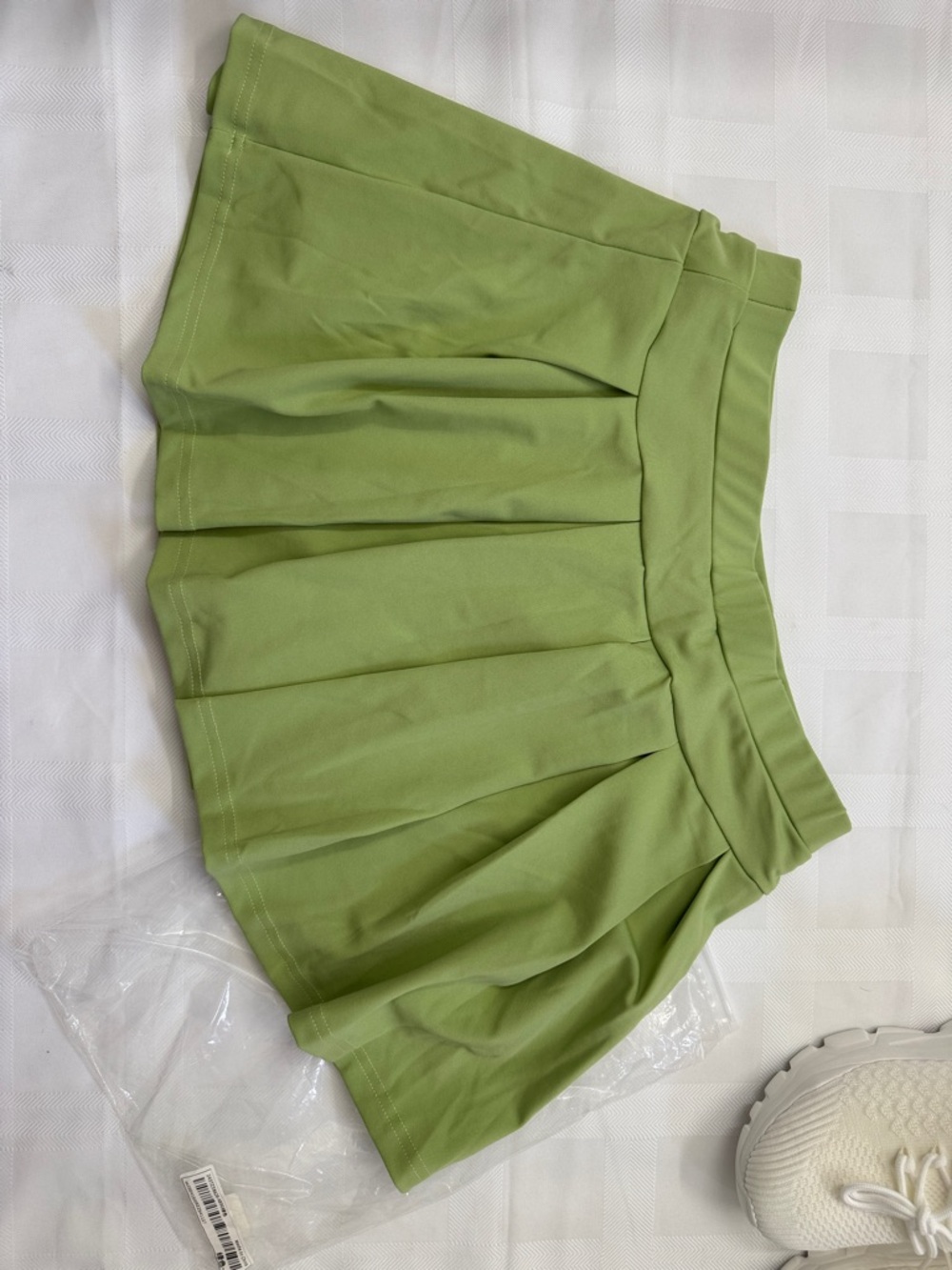Green Zip-Up Crop Jacket with Pleated Skort Set - Picture 10 of 11